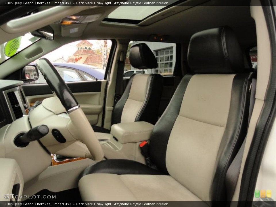 Dark Slate Gray/Light Graystone Royale Leather Interior Photo for the 2009 Jeep Grand Cherokee Limited 4x4 #38434548