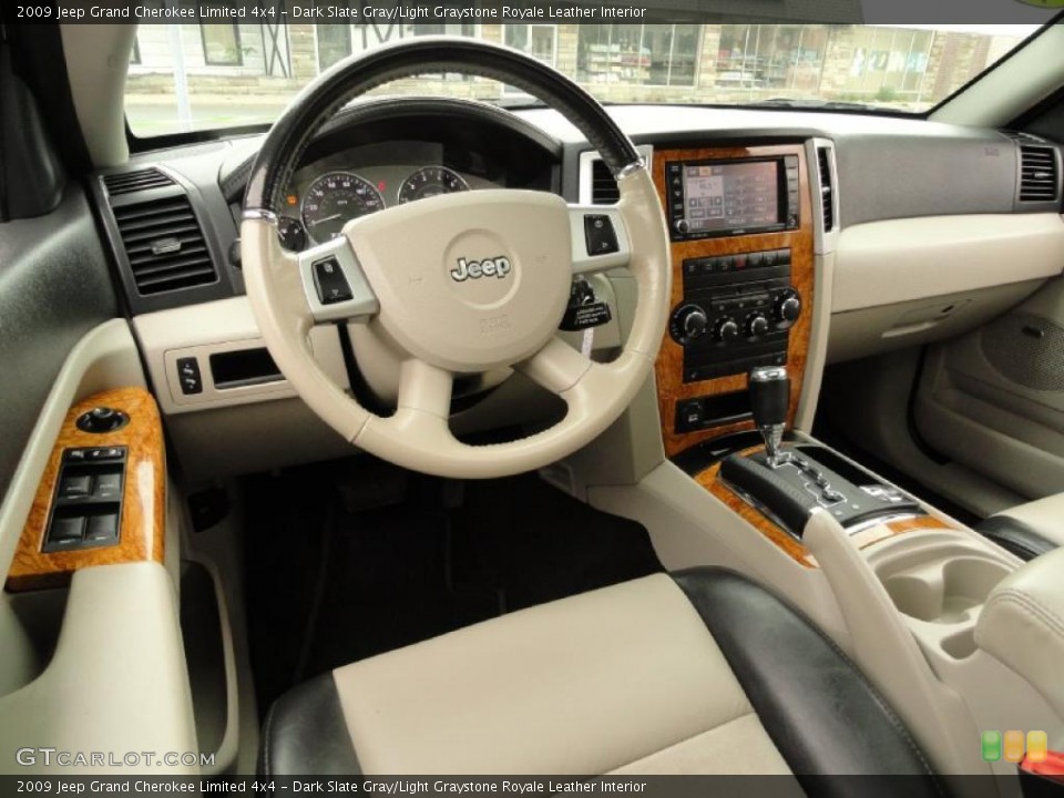 Dark Slate Gray/Light Graystone Royale Leather Interior Prime Interior for the 2009 Jeep Grand Cherokee Limited 4x4 #38434560