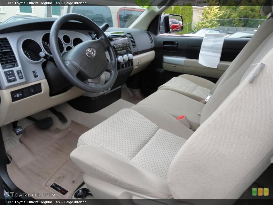 Beige Interior Prime Interior for the 2007 Toyota Tundra Regular Cab #38435437