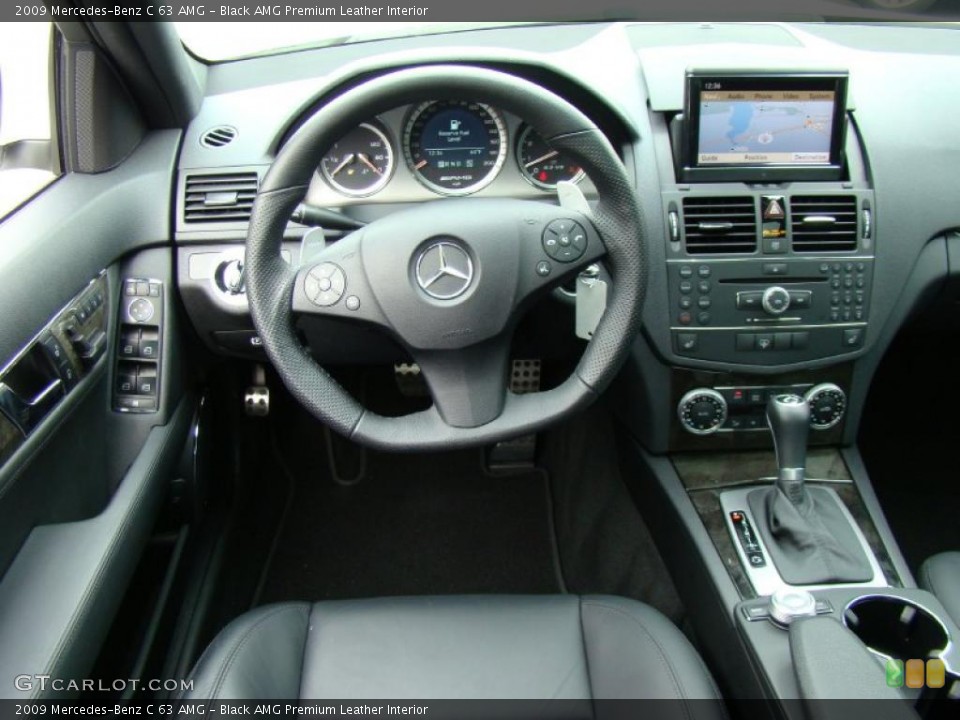 Black AMG Premium Leather Interior Navigation for the 2009 Mercedes-Benz C 63 AMG #38436040