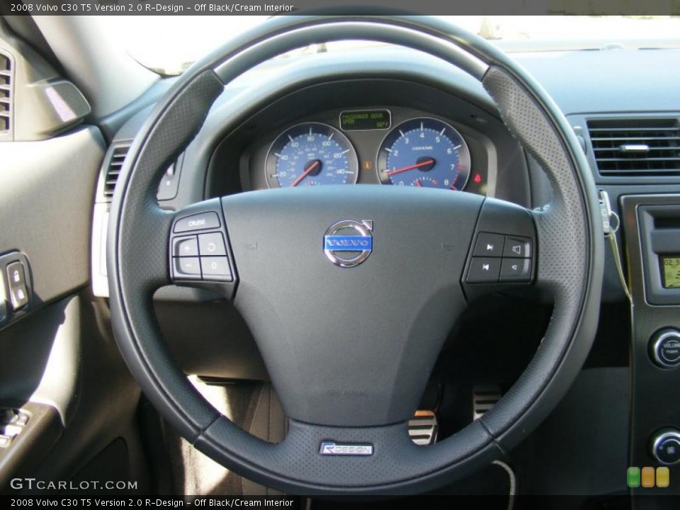 Off Black/Cream Interior Steering Wheel for the 2008 Volvo C30 T5 Version 2.0 R-Design #38436596