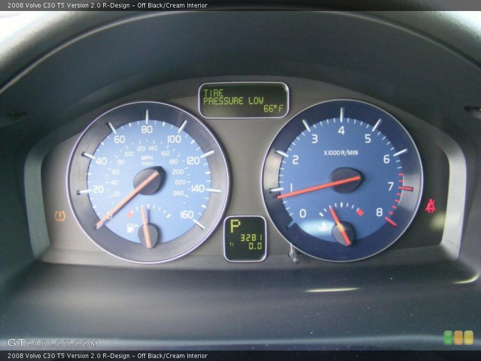 Off Black/Cream Interior Gauges for the 2008 Volvo C30 T5 Version 2.0 R-Design #38436605