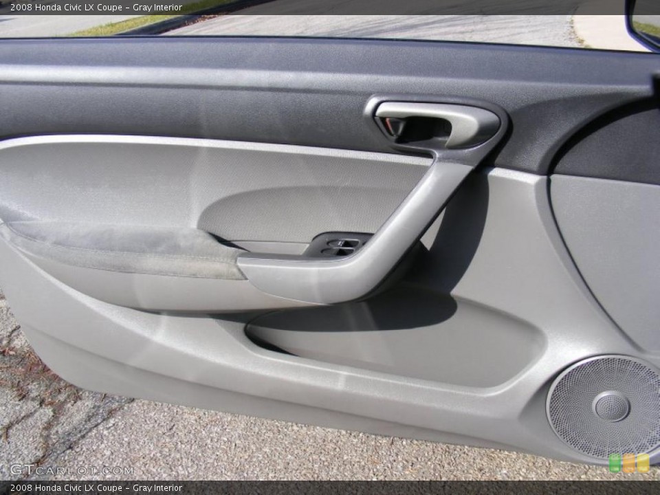 Gray Interior Door Panel for the 2008 Honda Civic LX Coupe #38437244