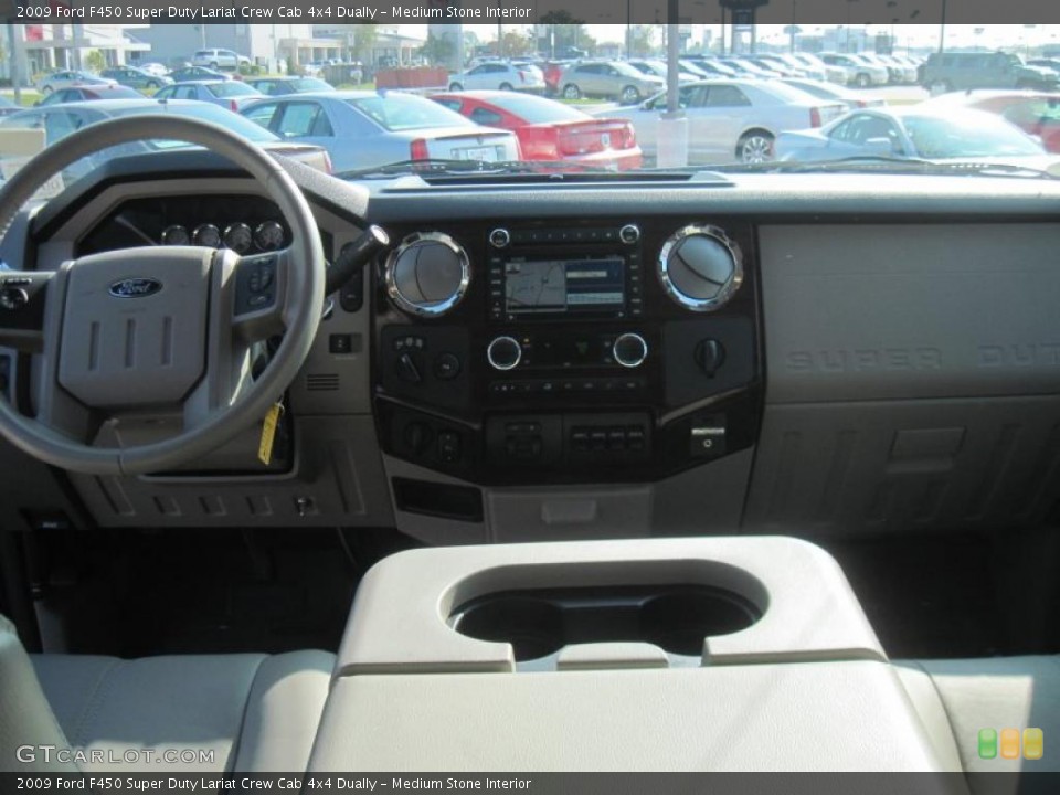 Medium Stone Interior Dashboard for the 2009 Ford F450 Super Duty Lariat Crew Cab 4x4 Dually #38438384