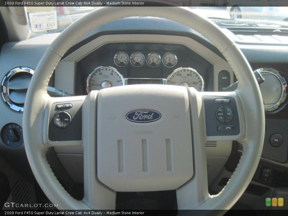 Medium Stone Interior Steering Wheel for the 2009 Ford F450 Super Duty Lariat Crew Cab 4x4 Dually #38438528