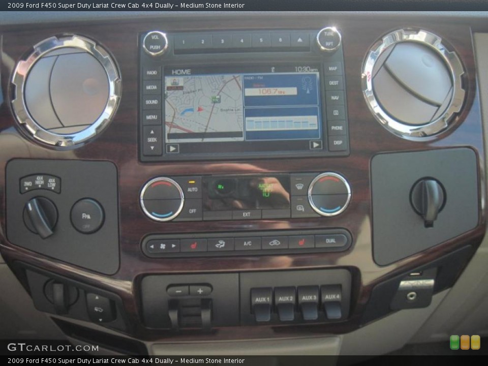 Medium Stone Interior Controls for the 2009 Ford F450 Super Duty Lariat Crew Cab 4x4 Dually #38438560