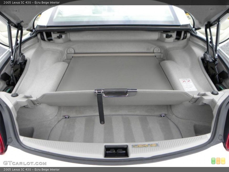 Ecru Beige Interior Trunk for the 2005 Lexus SC 430 #38440444