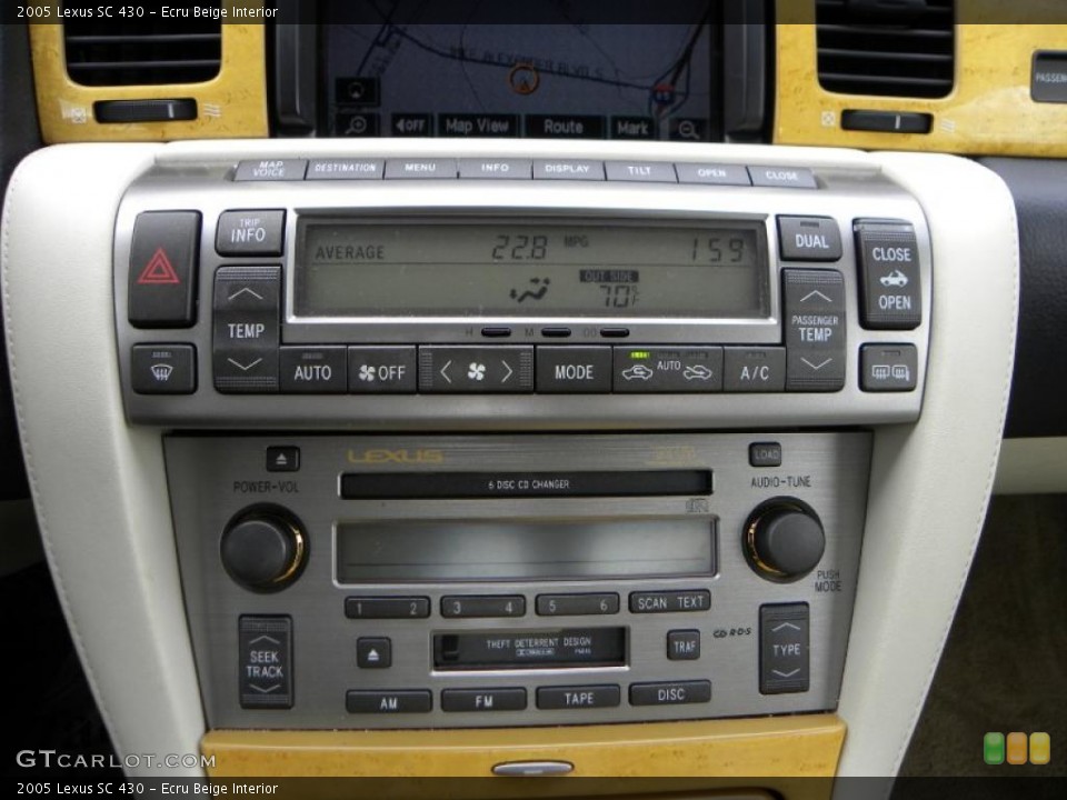 Ecru Beige Interior Controls for the 2005 Lexus SC 430 #38440568