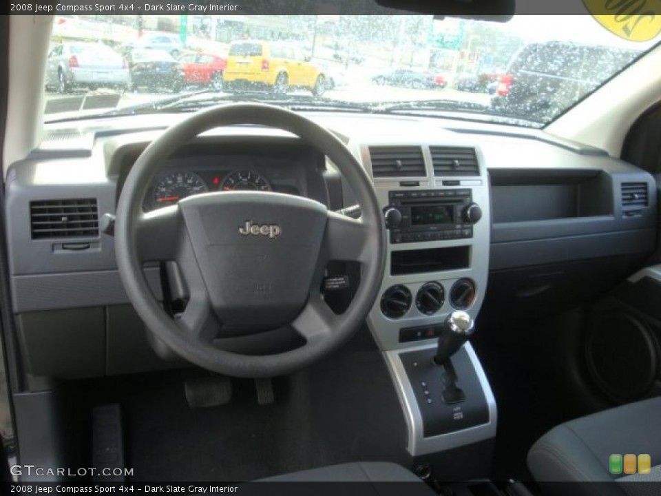 Dark Slate Gray Interior Dashboard for the 2008 Jeep Compass Sport 4x4 #38441460