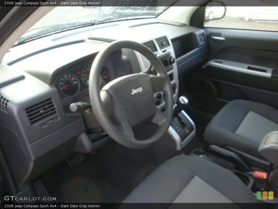 Dark Slate Gray Interior Dashboard for the 2008 Jeep Compass Sport 4x4 #38441488