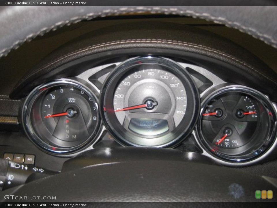 Ebony Interior Gauges for the 2008 Cadillac CTS 4 AWD Sedan #38441804
