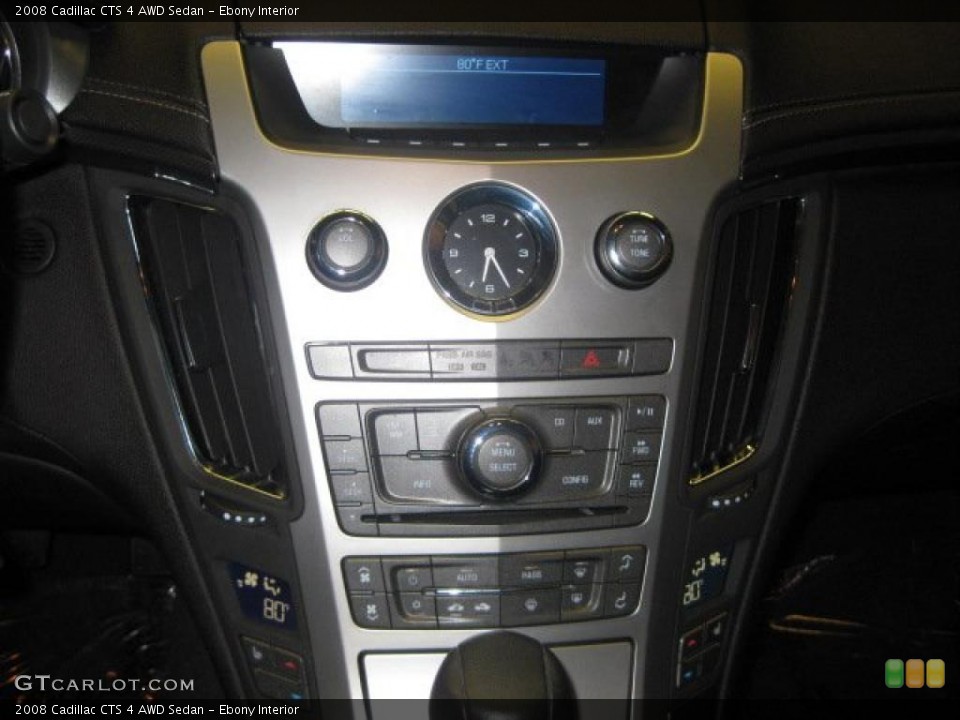 Ebony Interior Controls for the 2008 Cadillac CTS 4 AWD Sedan #38441820