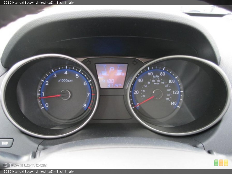 Black Interior Gauges for the 2010 Hyundai Tucson Limited AWD #38442768