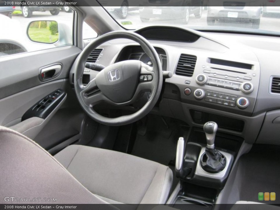 Gray Interior Dashboard for the 2008 Honda Civic LX Sedan #38443468