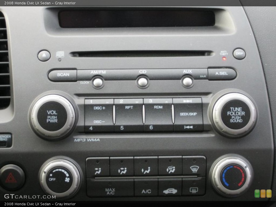 Gray Interior Controls for the 2008 Honda Civic LX Sedan #38443480