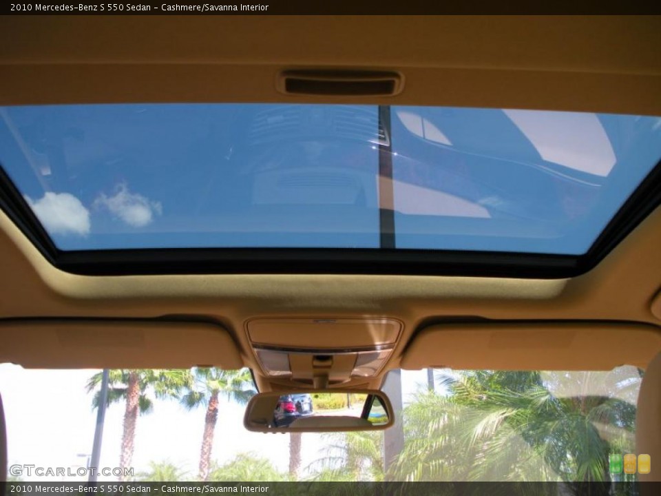 Cashmere/Savanna Interior Sunroof for the 2010 Mercedes-Benz S 550 Sedan #38443788