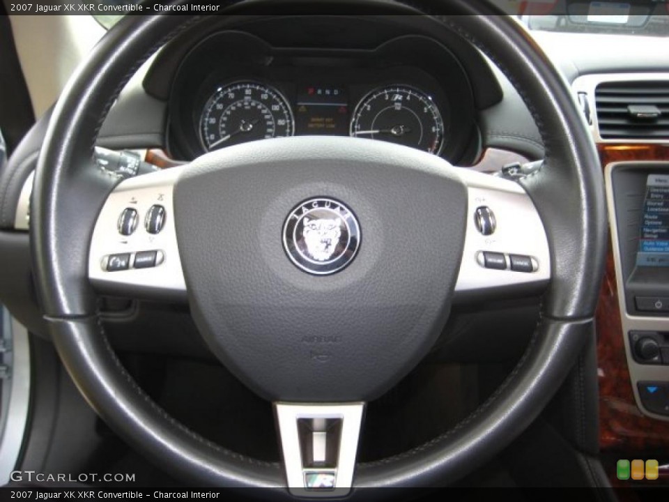 Charcoal Interior Steering Wheel for the 2007 Jaguar XK XKR Convertible #38443840