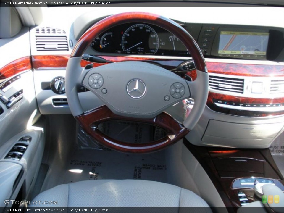 Grey/Dark Grey Interior Steering Wheel for the 2010 Mercedes-Benz S 550 Sedan #38444576