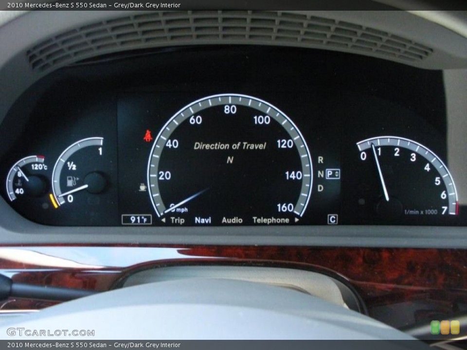 Grey/Dark Grey Interior Gauges for the 2010 Mercedes-Benz S 550 Sedan #38444612