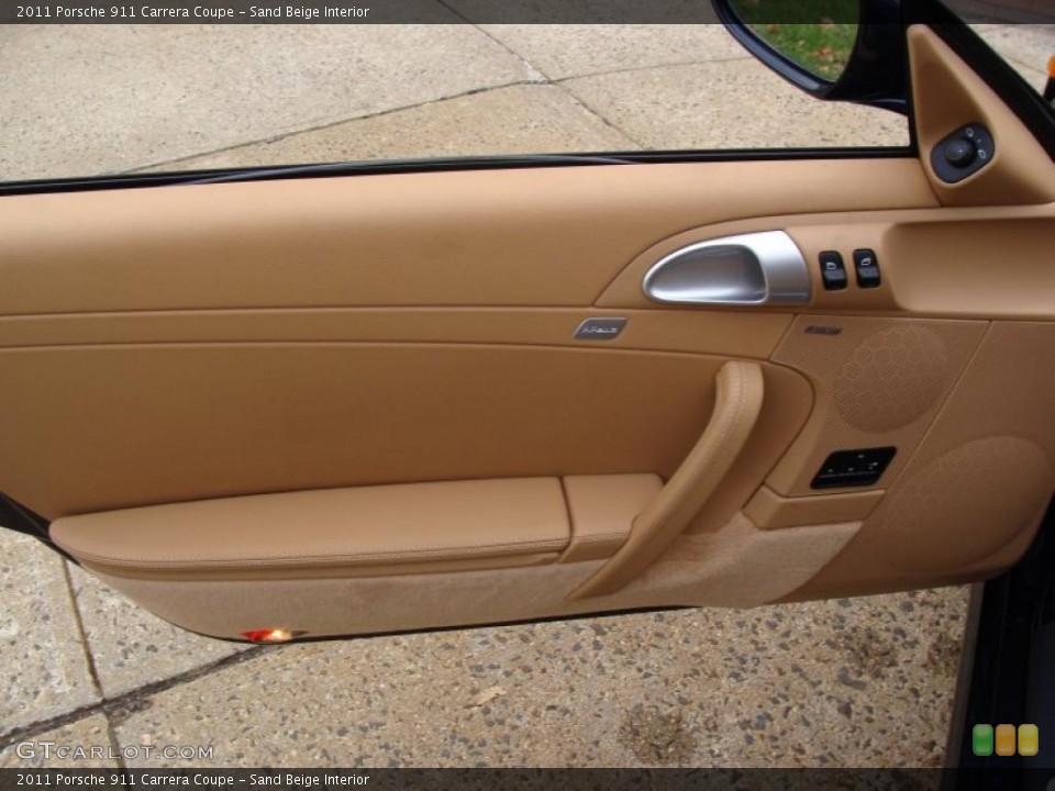 Sand Beige Interior Door Panel for the 2011 Porsche 911 Carrera Coupe #38446464