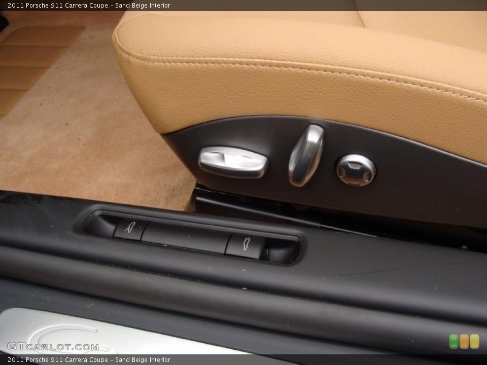 Sand Beige Interior Controls for the 2011 Porsche 911 Carrera Coupe #38446480