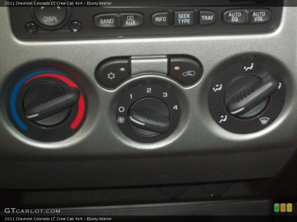 Ebony Interior Controls for the 2011 Chevrolet Colorado LT Crew Cab 4x4 #38447068