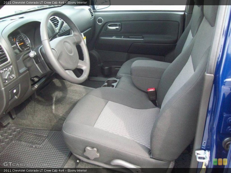 Ebony Interior Prime Interior for the 2011 Chevrolet Colorado LT Crew Cab 4x4 #38447240