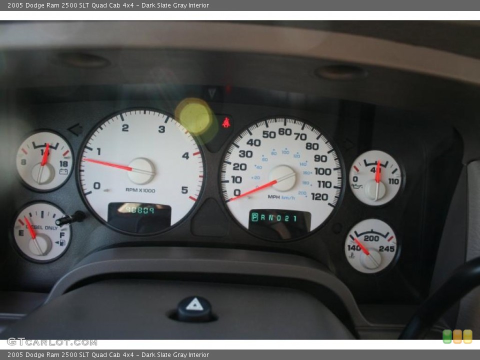 Dark Slate Gray Interior Gauges for the 2005 Dodge Ram 2500 SLT Quad Cab 4x4 #38449568