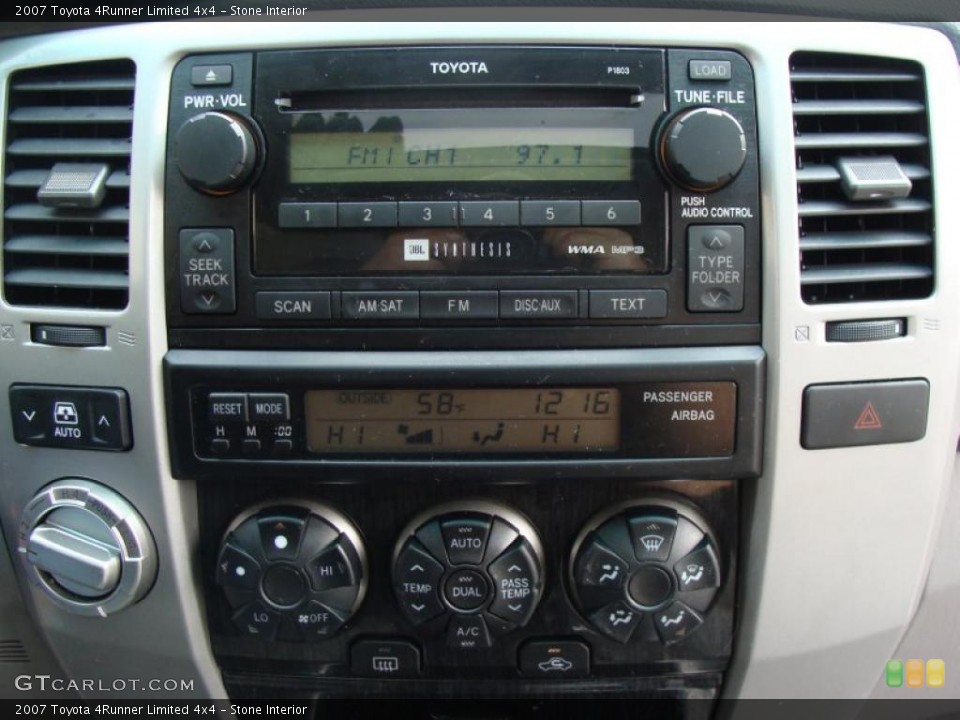 Stone Interior Controls for the 2007 Toyota 4Runner Limited 4x4 #38451224