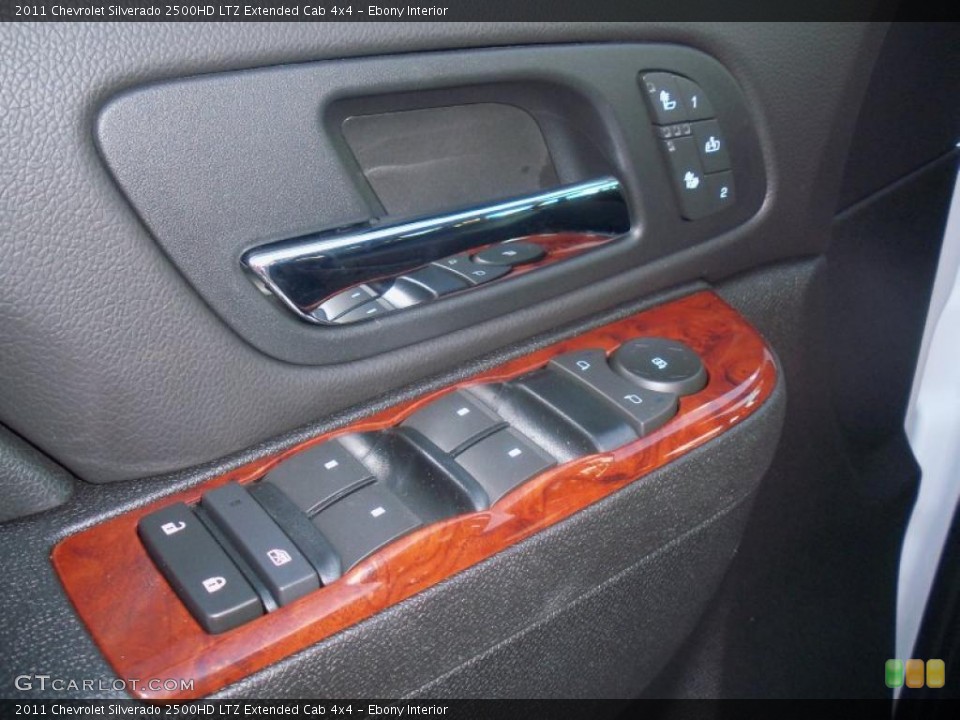 Ebony Interior Controls for the 2011 Chevrolet Silverado 2500HD LTZ Extended Cab 4x4 #38451228