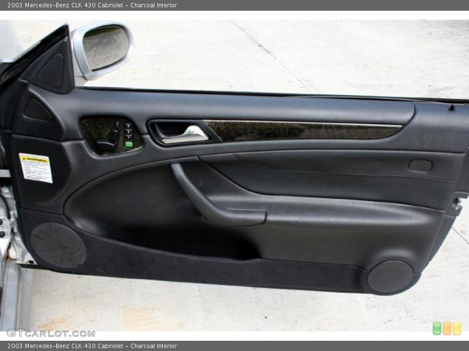 Charcoal Interior Door Panel for the 2003 Mercedes-Benz CLK 430 Cabriolet #38452496