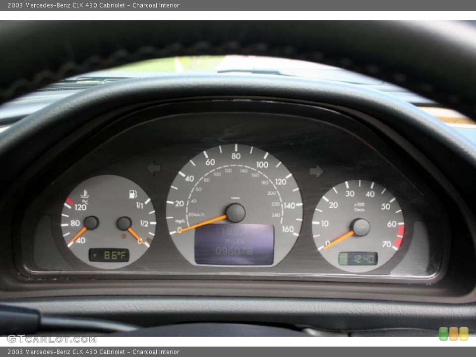 Charcoal Interior Gauges for the 2003 Mercedes-Benz CLK 430 Cabriolet #38453000
