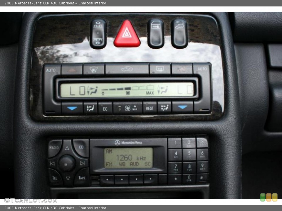 Charcoal Interior Controls for the 2003 Mercedes-Benz CLK 430 Cabriolet #38453144