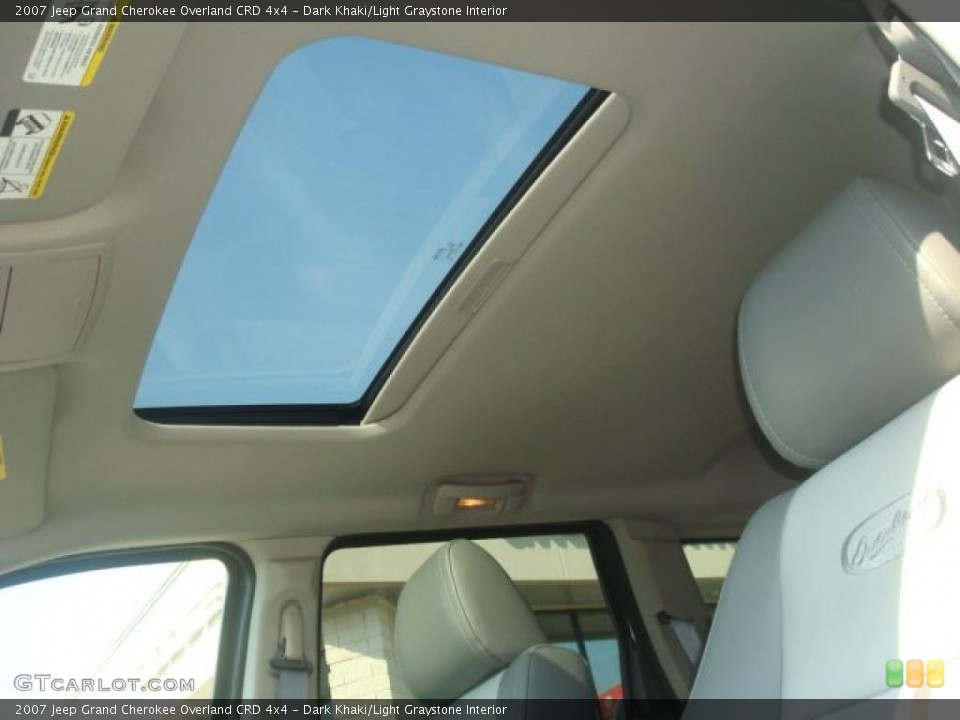 Dark Khaki/Light Graystone Interior Sunroof for the 2007 Jeep Grand Cherokee Overland CRD 4x4 #38454069