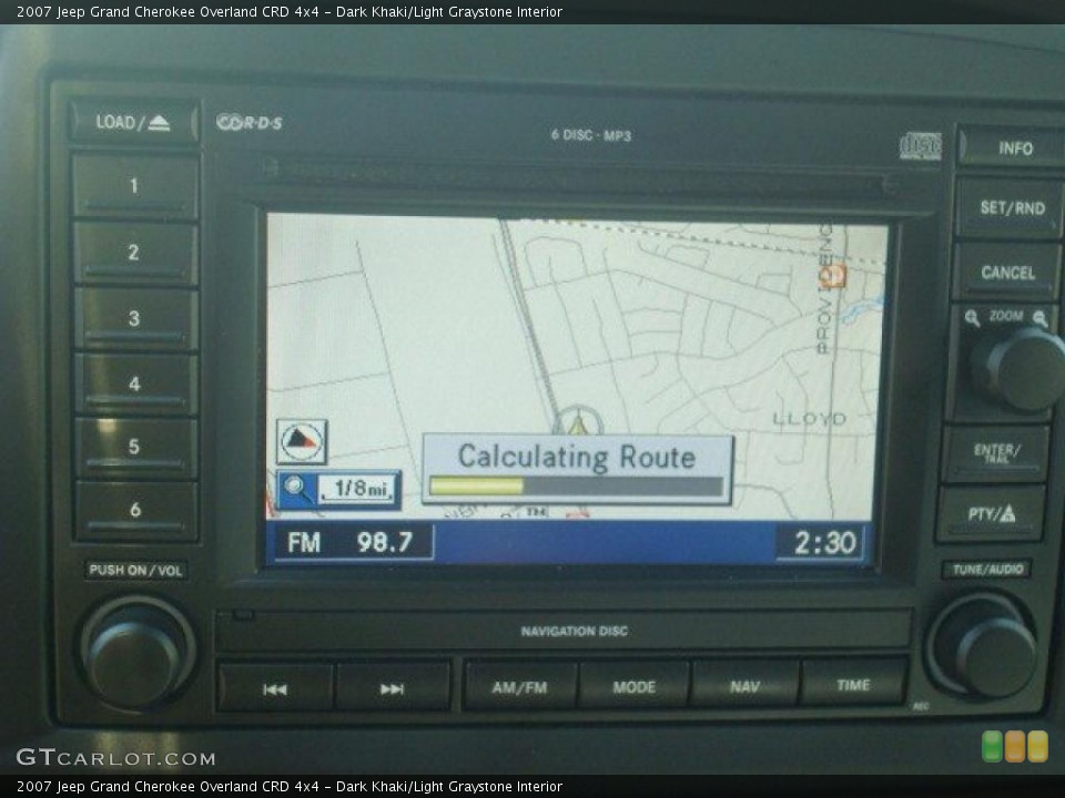 Dark Khaki/Light Graystone Interior Navigation for the 2007 Jeep Grand Cherokee Overland CRD 4x4 #38454161