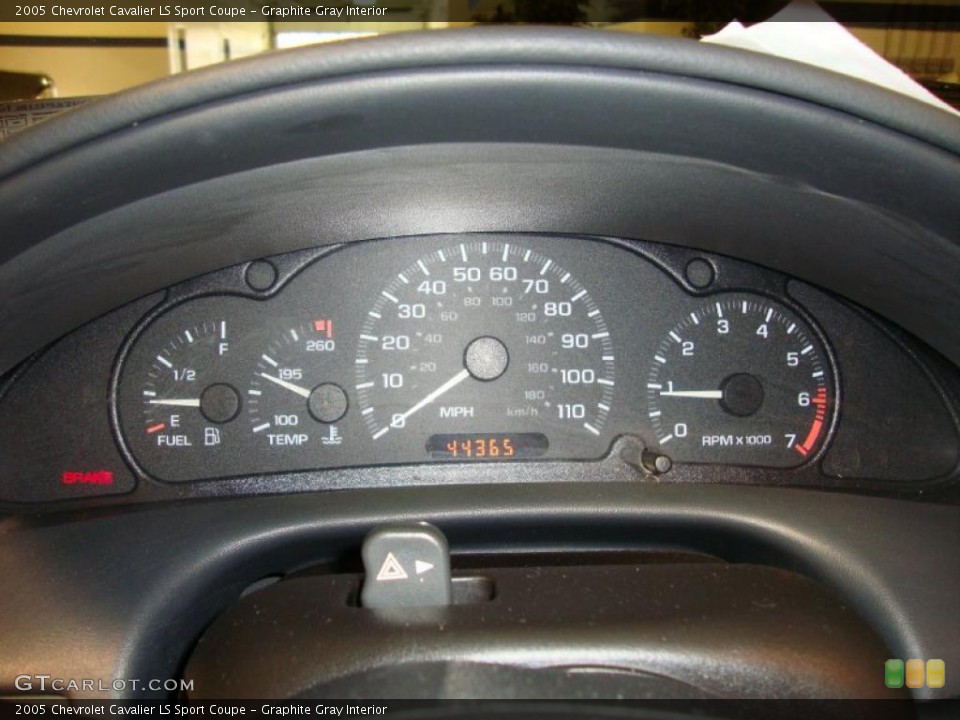 Graphite Gray Interior Gauges for the 2005 Chevrolet Cavalier LS Sport Coupe #38456661