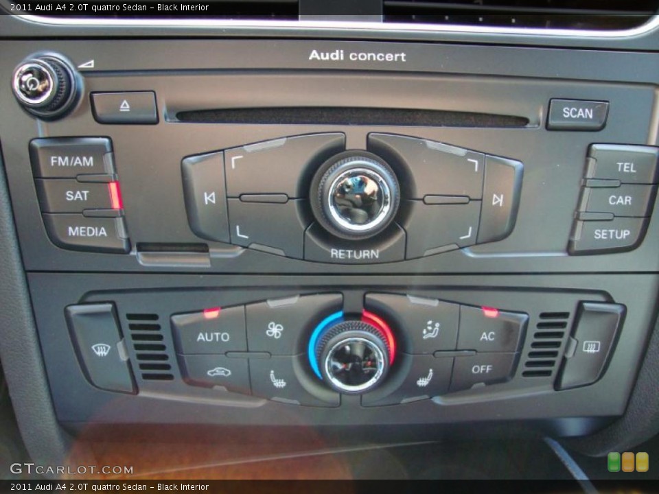 Black Interior Controls for the 2011 Audi A4 2.0T quattro Sedan #38458325