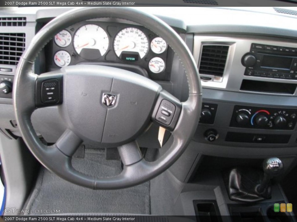 Medium Slate Gray Interior Steering Wheel for the 2007 Dodge Ram 2500 SLT Mega Cab 4x4 #38462637