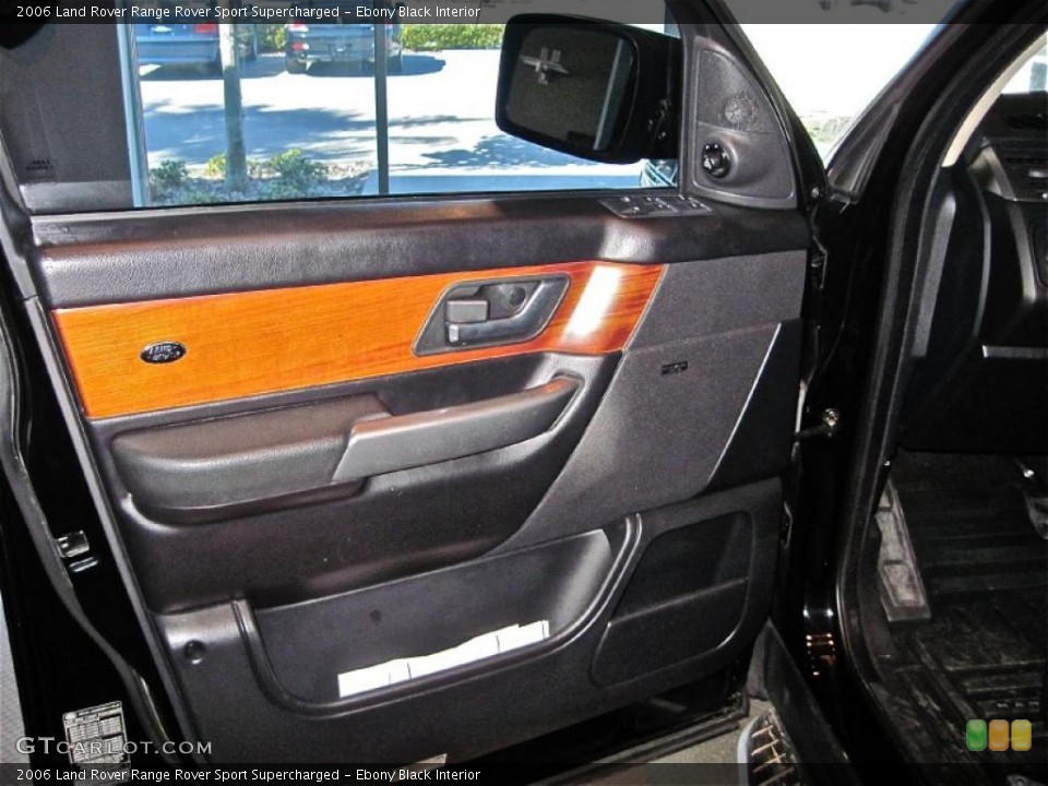 Ebony Black Interior Door Panel for the 2006 Land Rover Range Rover Sport Supercharged #38462925
