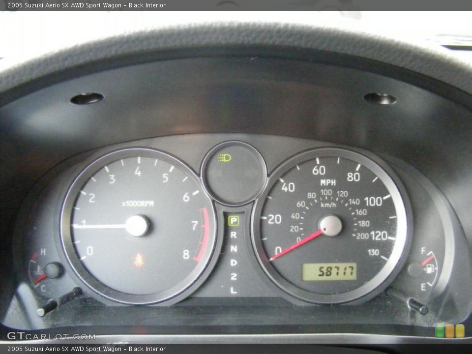 Black Interior Gauges for the 2005 Suzuki Aerio SX AWD Sport Wagon #38464545