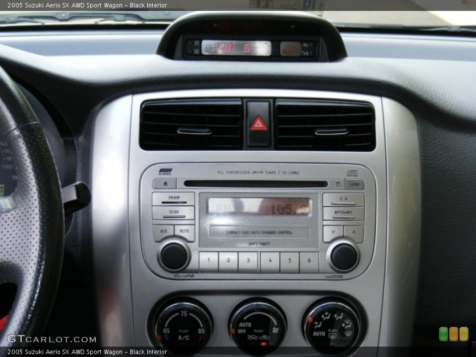 Black Interior Controls for the 2005 Suzuki Aerio SX AWD Sport Wagon #38464625