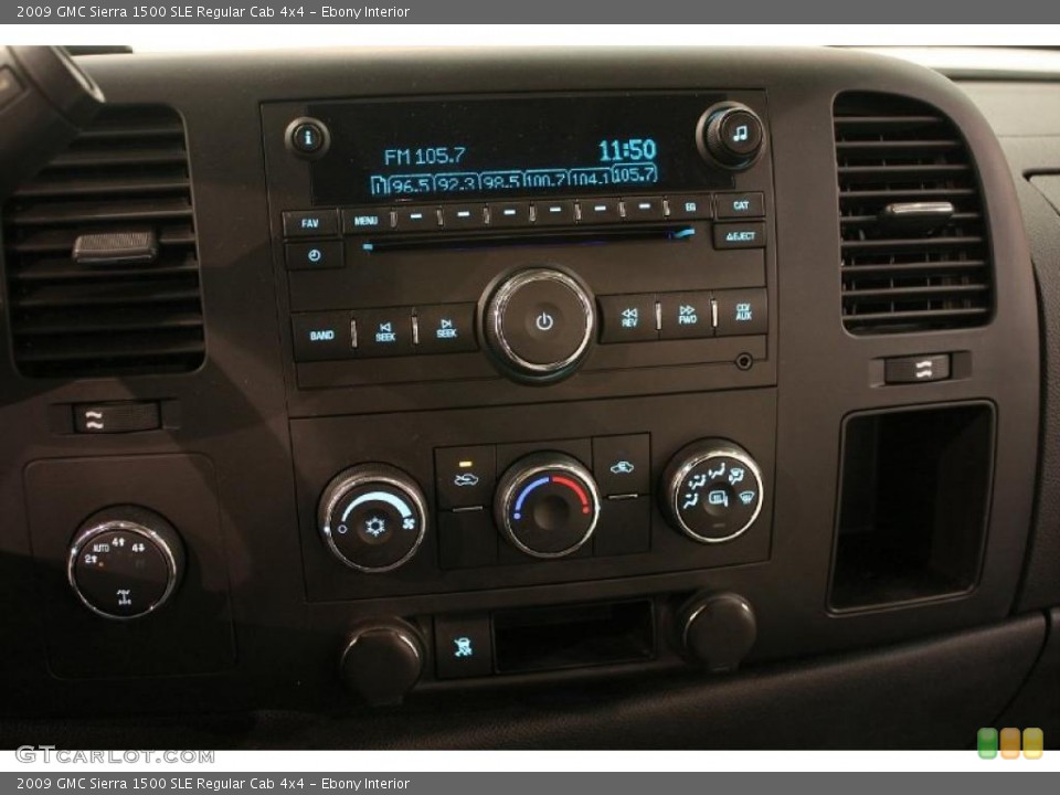 Ebony Interior Controls for the 2009 GMC Sierra 1500 SLE Regular Cab 4x4 #38465409