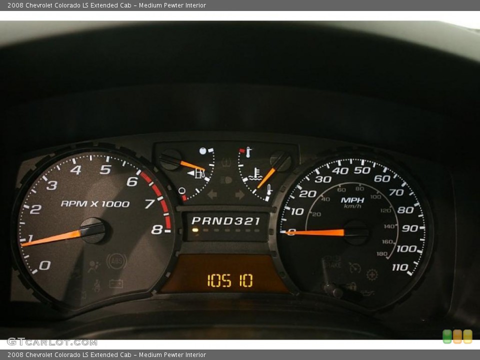 Medium Pewter Interior Gauges for the 2008 Chevrolet Colorado LS Extended Cab #38465701