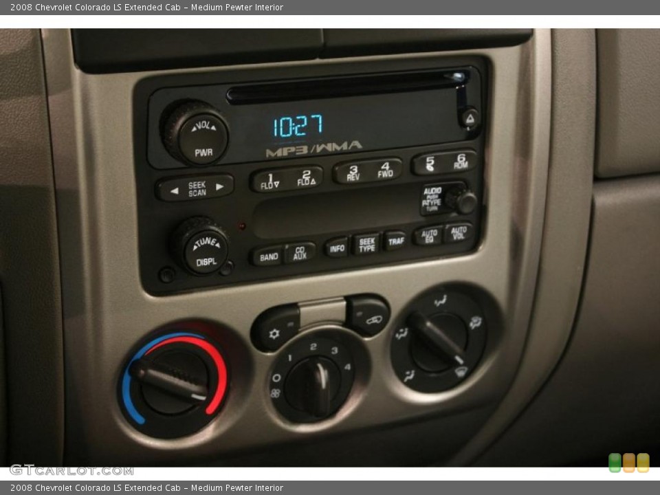 Medium Pewter Interior Controls for the 2008 Chevrolet Colorado LS Extended Cab #38465737