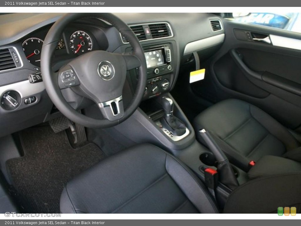 Titan Black Interior Prime Interior for the 2011 Volkswagen Jetta SEL Sedan #38465749