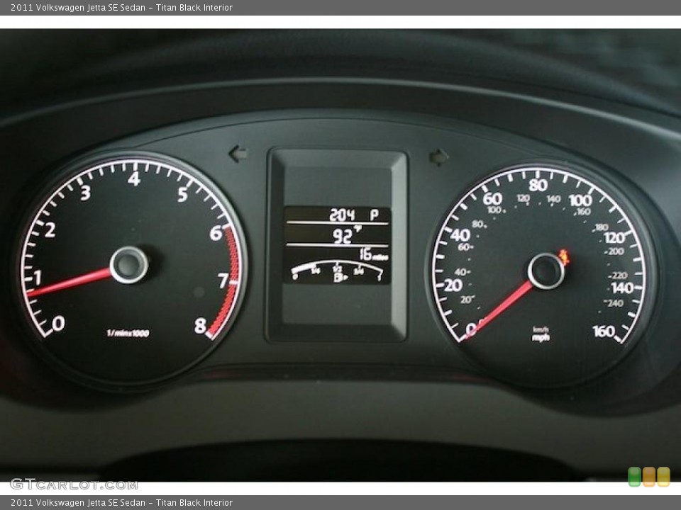 Titan Black Interior Gauges for the 2011 Volkswagen Jetta SE Sedan #38466117