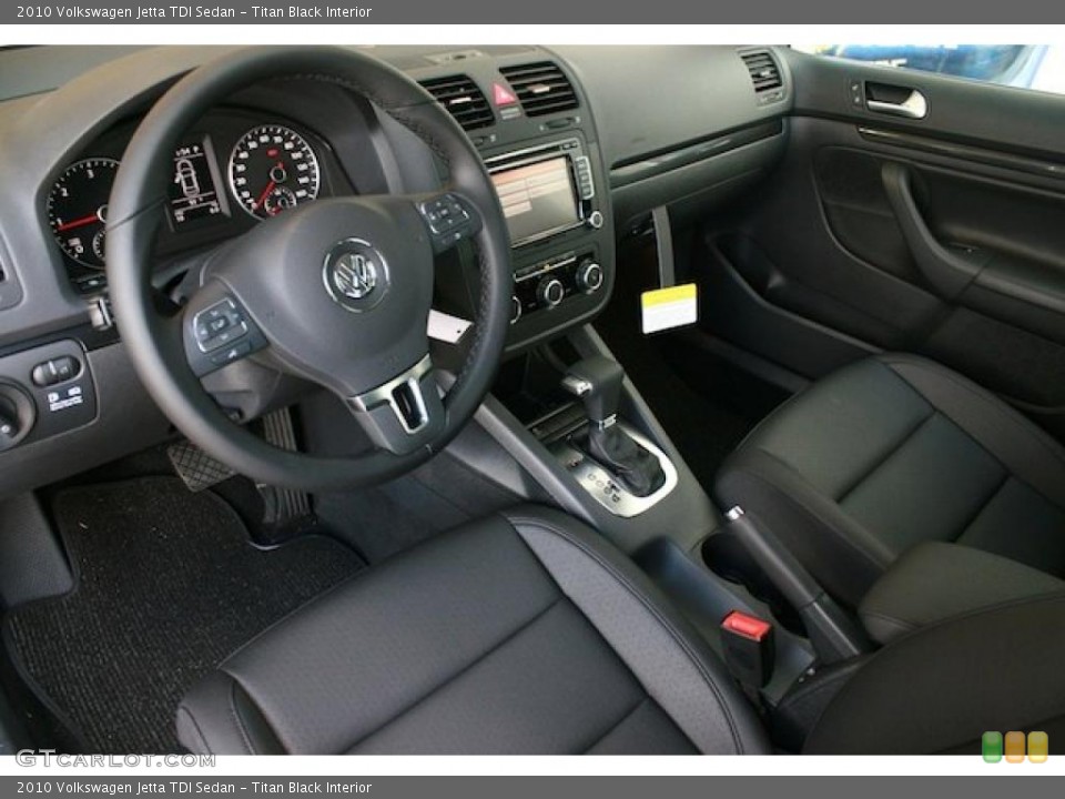 Titan Black Interior Prime Interior for the 2010 Volkswagen Jetta TDI Sedan #38466925