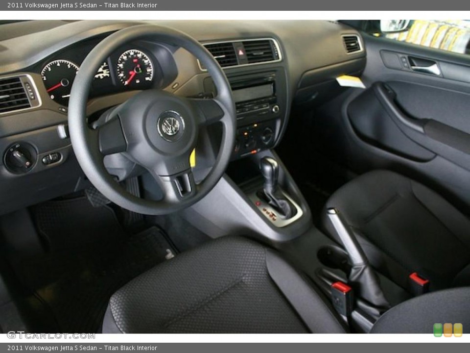 Titan Black Interior Prime Interior for the 2011 Volkswagen Jetta S Sedan #38467221