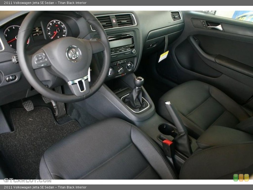 Titan Black Interior Prime Interior for the 2011 Volkswagen Jetta SE Sedan #38467545