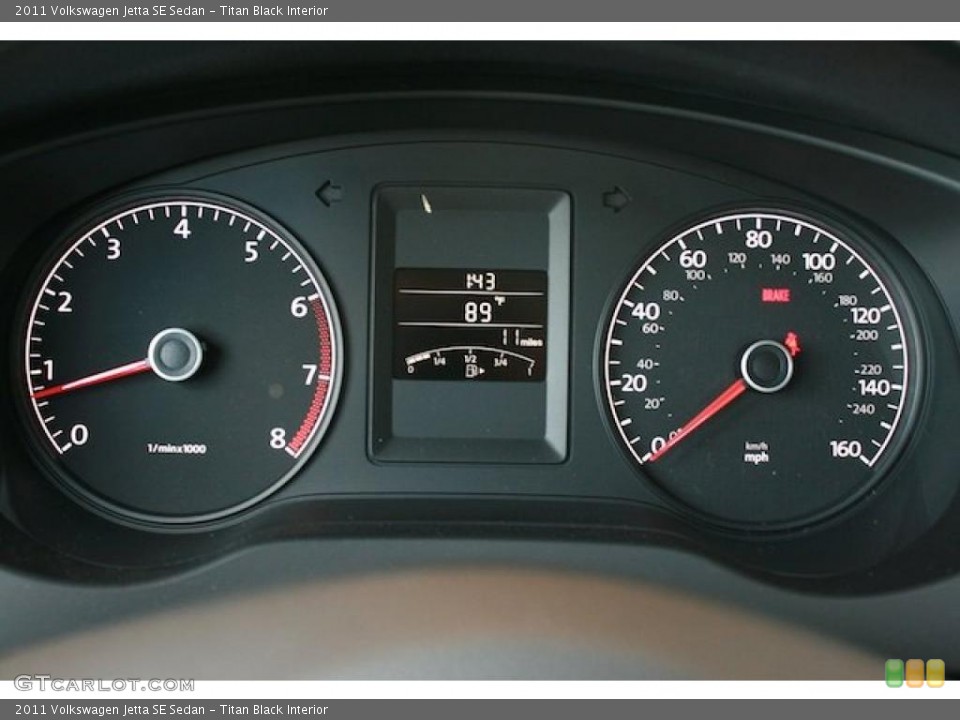 Titan Black Interior Gauges for the 2011 Volkswagen Jetta SE Sedan #38467609